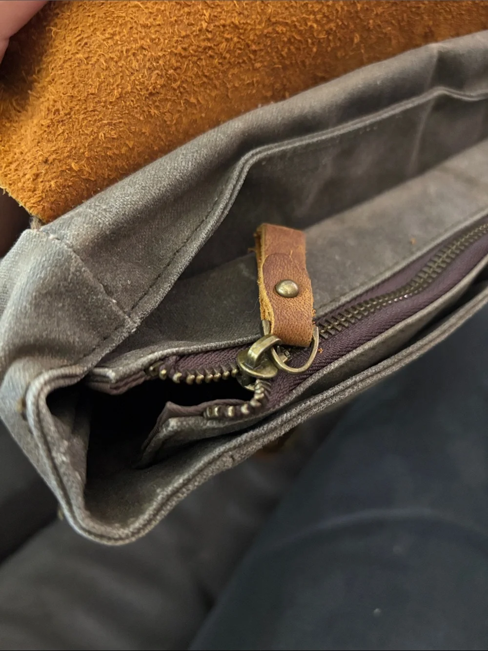 Canvas & Leather Rucksack Backpack in Brown and tan vintage *like* James Leather